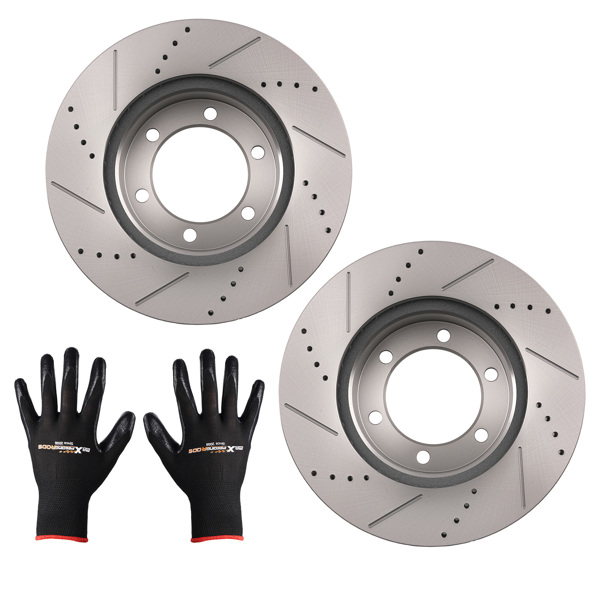 Front Brake Rotors Kit fit for Toyota Sequoia 2001-2007/Tundra 2000-2006 S31267-6
