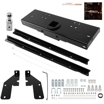 2 5/16 Ball Gooseneck Hitch fit for Ford F150 2015-2025 30K GTW 7.5K TW Black