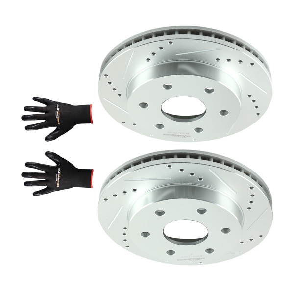 Front Drilled and Slotted Disc Brake Rotors fit for Chevrolet Suburban 1500 2000-06-6