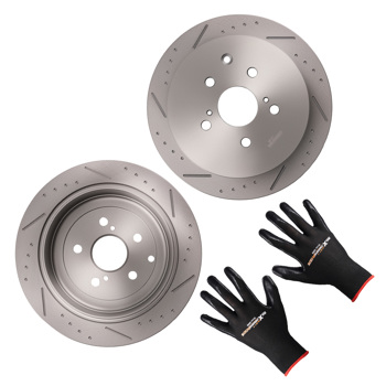 Rear Brake Rotors Kit fit for Lexus RX450h 2010-2015 Toyota Highlander 2014-2019