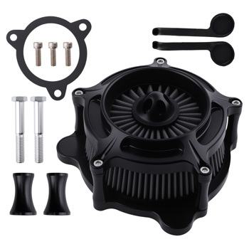 Motorcycle Air Cleaner fit for Harley Dyna FXDLS 17 Black Billet Aluminum Filter Kit