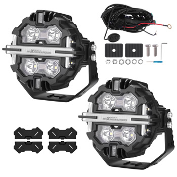 5" 212W LED Work Light Bar Spot Pods Driving Fog Lights White Amber DRL RGB