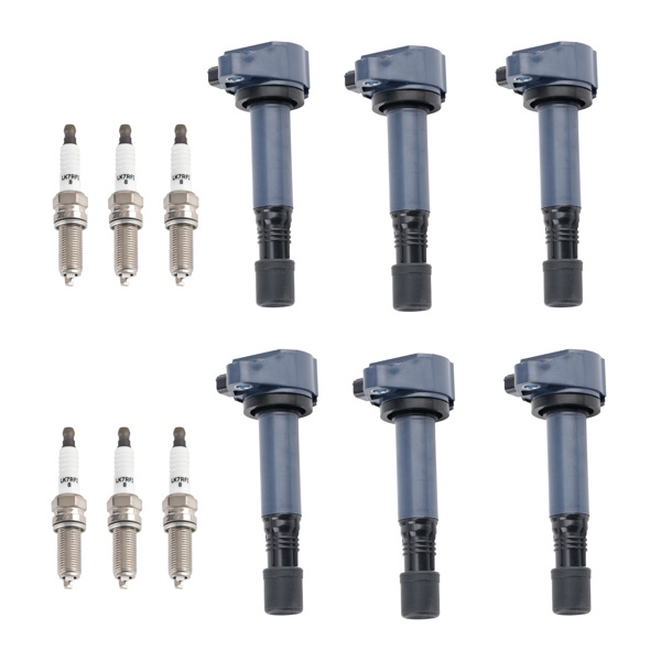 6PCS Ignition Coils + Iridium Spark Plugs fit for Acura RDX RLX TLX 2014-19 V6 3.5L-6