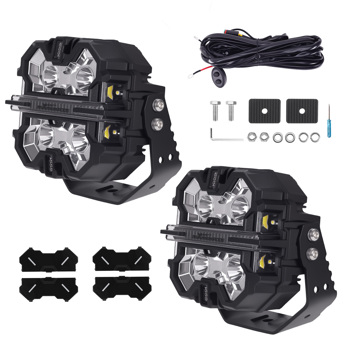 LED Driving Light Pods 5" White Amber DRL Spot Side Shooter Off Road Lights 178W
