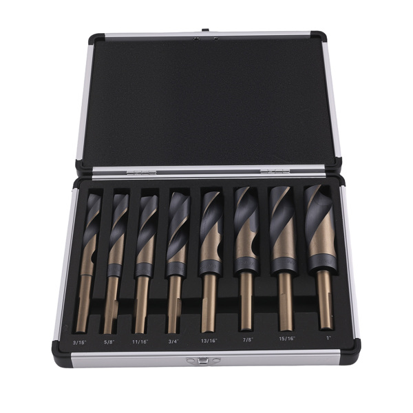 Wood Boring Bit Set 8PC 9/16 to 1" Professional Grade Tools with Storage Case-2
