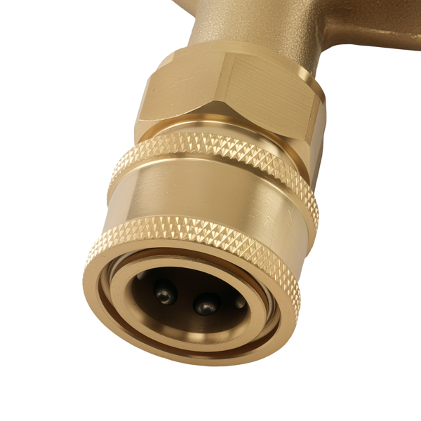 3/8'' Pressure Washer Tee Splitter Coupler Y-Shape Two Gun to One Power Washer-2
