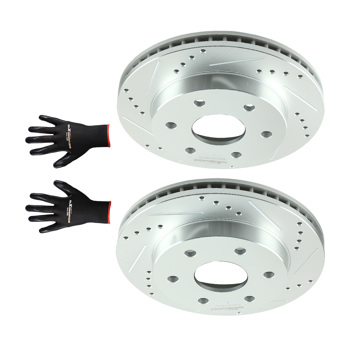 Front Drilled and Slotted Disc Brake Rotors fit for Chevrolet Suburban 1500 2000-06