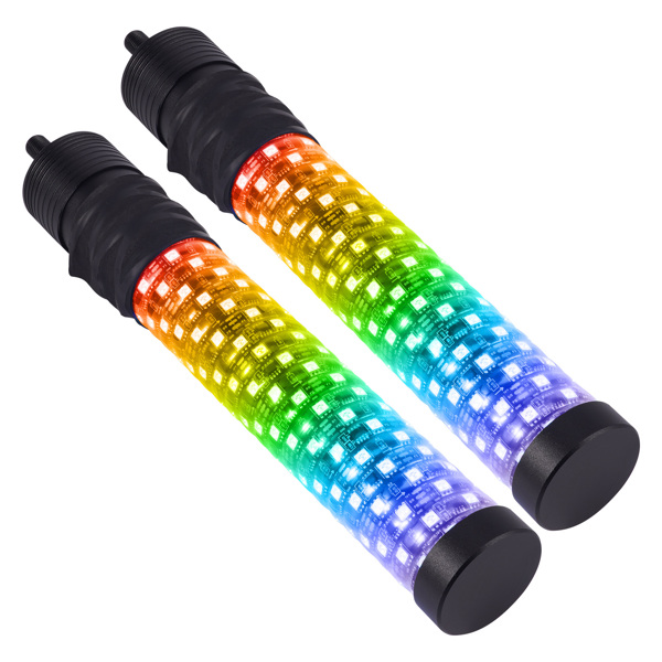 2PCS 1FT Spiral Fat LED Whip Antenna RGB Chasing Light fit for Polaris RZR Can-Am-4