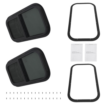 2 Pack 12\\" W x 22\\" H RV Camper Vertical Window fit for RV/Camper/Cargo/Food Truck