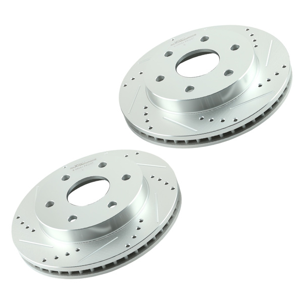 Front Drilled and Slotted Disc Brake Rotors fit for Chevrolet Suburban 1500 2000-06-5