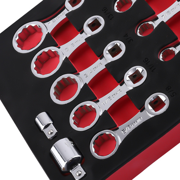 12PCS Torque Adapter Set SAE, 5/16", 3/8", 7/16", 1/2", 9/16", 5/8", 11/16"-3