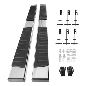 Nerf Bar fit for Silverado 1500/Sierra 1500 2007-2018 Crew Cab Stainless Steel