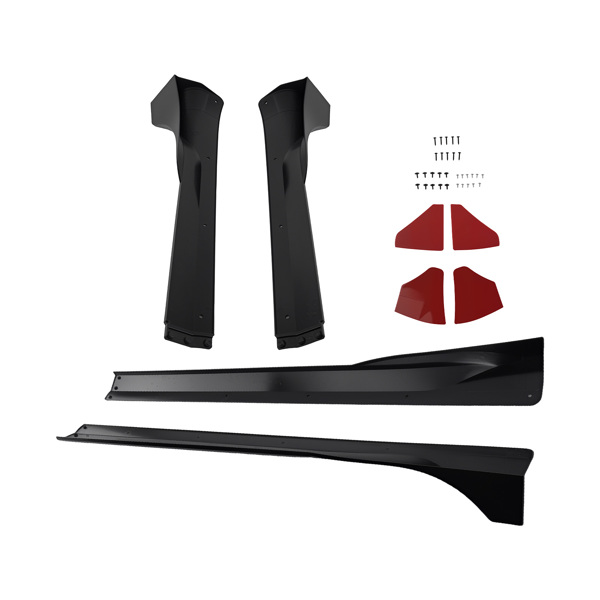 ABS Side Skirt Extension fit for Tesla Model Y 21-24 Black Body Kit Panel Lip Trim-6