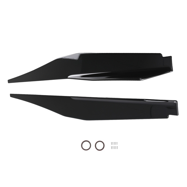2x Black Side Skirt Extension Set fit for Corvette C8 2020-2024 Body Panel ABS-6