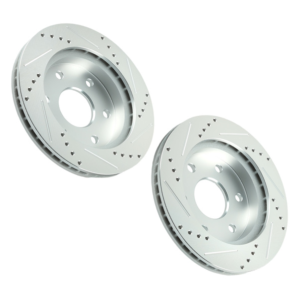 Front Drilled and Slotted Disc Brake Rotors fit for Chevrolet Suburban 1500 2000-06-4