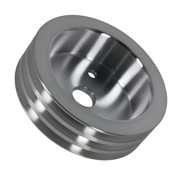 Short Pump Aluminum Triple 3 Groove Crankshaft Pulley fit for Small Block Chevy SBC-6