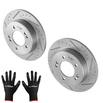 Rear Brake Rotors Set fit for Hyundai Elantra Coupe 2013-2014 Kia Forte 2014-2024