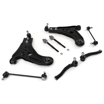 8X Front Suspension Control Arms Tie Rods Sway Bar Links fit for 2004-11 Chevy Aveo