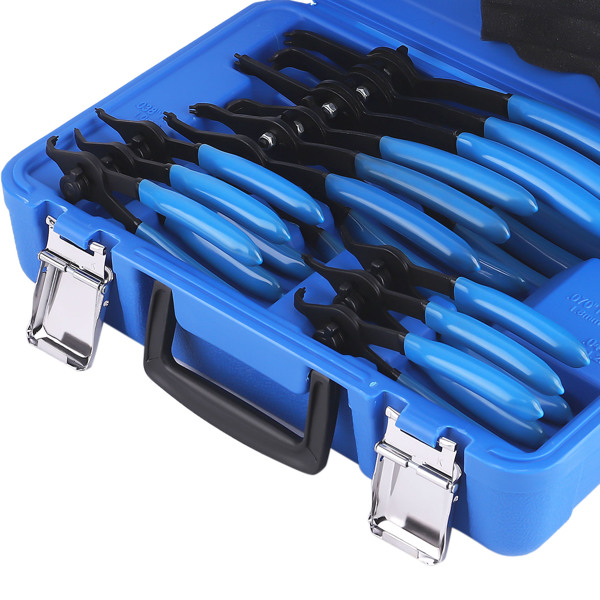 12 PC Versatile Retaining Snap Ring Pliers set Heavy Duty Fixed Tip 0° 45° 90°-3
