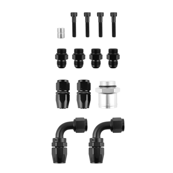 Black Oil Filter Adapter Kit fit for Ford F-Series 4.6L 5.4L Modular V8 1995-2010-5