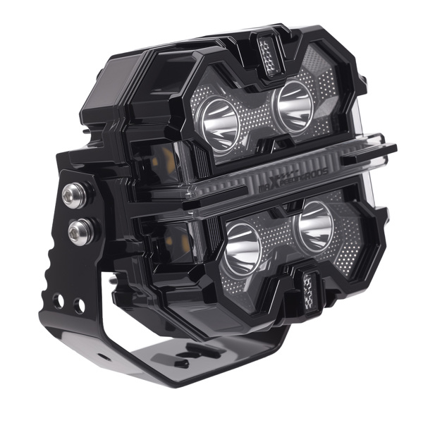 Pair Off Road LED Light Pods 5" 212W Spot Side Shooter RGB DRL White Amber 12V-1