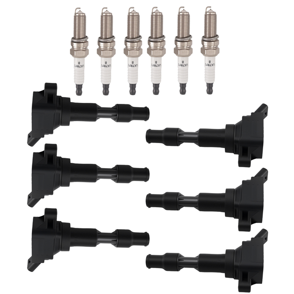 6pcs Ignition Coils & Iridium Plugs fit for Kia Telluride 2020 3.8L V6 Front Rear-6