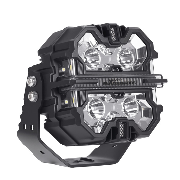 LED Driving Light Pods 5" White Amber DRL Spot Side Shooter Off Road Lights 178W-1