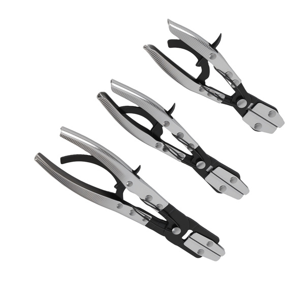 3PCS Hose Pinch Off Pliers Set fit for Auto Coolant Fuel Brake Lines 8-12" Ratchet-6
