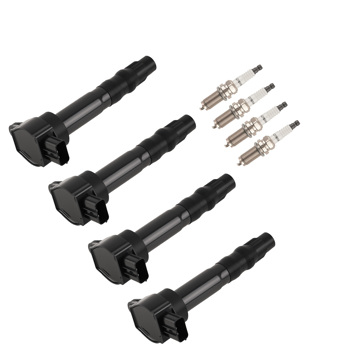 Ignition Coil & Spark Plug Set 4-PC fit for Mitsubishi Galant 2.4L 2004-2012