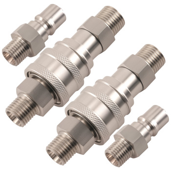 6Pcs Hydraulic Adapter Set fit for AGT Mini Excavator M14-M16 w/ Check Valve