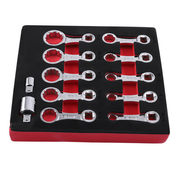 12PCS Torque Adapter Set SAE, 5/16", 3/8", 7/16", 1/2", 9/16", 5/8", 11/16"-4
