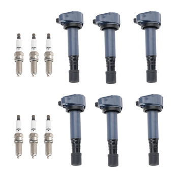 6PCS Ignition Coils + Iridium Spark Plugs fit for Acura RDX RLX TLX 2014-19 V6 3.5L