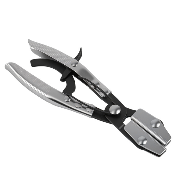 3PCS Hose Pinch Off Pliers Set fit for Auto Coolant Fuel Brake Lines 8-12" Ratchet-4