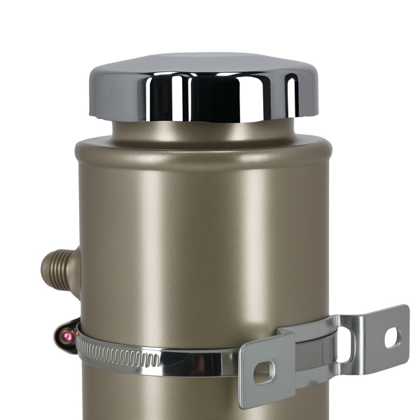 Racing Power Steering Reservoir Universal Performance Silver Aluminum Tank Kit-1