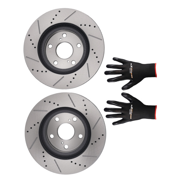 Front Brake Rotors Kit fit for Toyota Matrix RAV4 Avalon Camry/Lexus ES350 ES300h-6