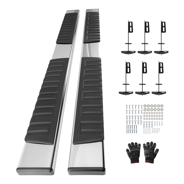 Nerf Bar fit for Silverado 1500/Sierra 1500 2007-2018 Crew Cab Stainless Steel-6