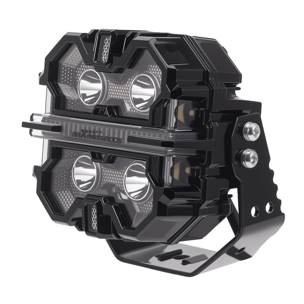 Pair Off Road LED Light Pods 5" 212W Spot Side Shooter RGB DRL White Amber 12V-4