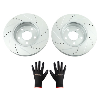 11.65\\" Front Drilled&Slotted Brake Rotors Set fit for Saturn Aura 2007-2009 S-55093
