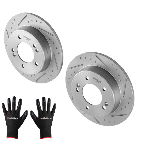 Rear Brake Rotors Set fit for Hyundai Elantra Coupe 2013-2014 Kia Forte 2014-2024-6