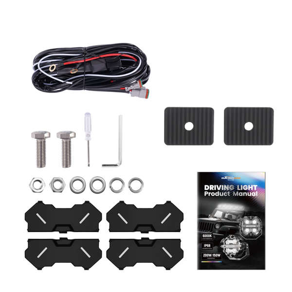 5 Inch RGB LED Pods Work Light Bar Offroad Driving Light Spot Beam Amber DRL-1