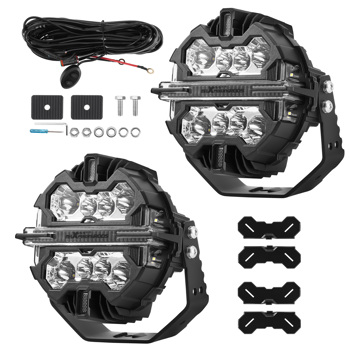 7 inch LED Off Road Lights Auxiliary Driving Pod Lights w/ 270°Side Shooter