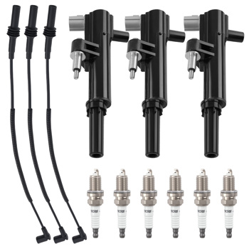 Complete UF640 Ignition Coil Spark Plug Wire Kit fit for Jeep Liberty KK 3.7L
