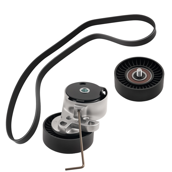 Serpentine Belt Tensioner Pulley Kit fit for Volvo XC70 L6 3.0L 2009-2015 89696-6