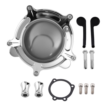 Air Cleaner Filter Intake Kit Chrome fit for Harley Touring Models 2000-2007 Black