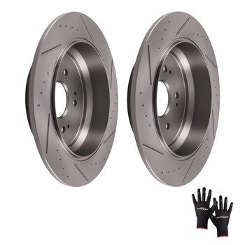 Rear Brake Rotors Set fit for Acura RDX 2007 2008-2018 Honda CR-V 2005 2006-2016