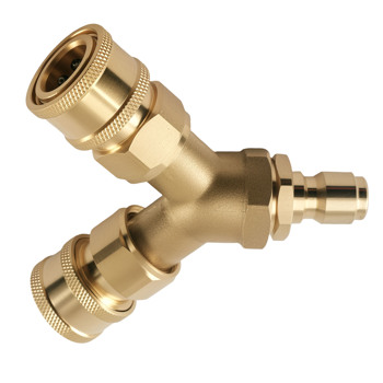 3/8'' Pressure Washer Tee Splitter Coupler Y-Shape Two Gun to One Power Washer