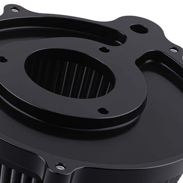 Motorcycle Air Cleaner fit for Harley Dyna FXDLS 17 Black Billet Aluminum Filter Kit-2