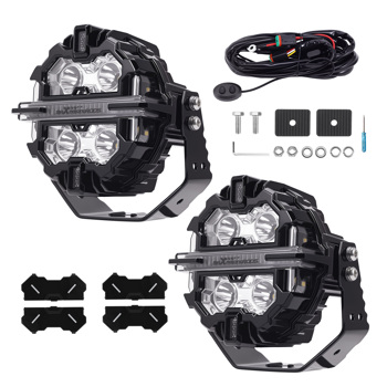 5 Inch LED Work Light Bar Pods White Amber DRL fit for Off Road SUV UTV Truck 4X4