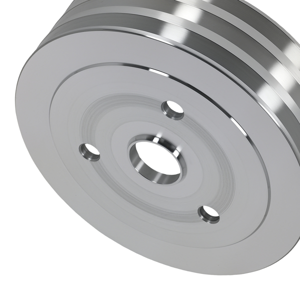 Short Pump Aluminum Triple 3 Groove Crankshaft Pulley fit for Small Block Chevy SBC-2
