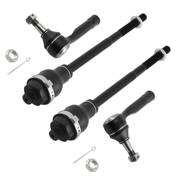 4x Front Inner Outer Tie Rods fit for 1999 2000-2006 Chevy Silverado Avalanche 1500-6
